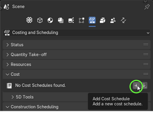 create a new IfcCostSchedule